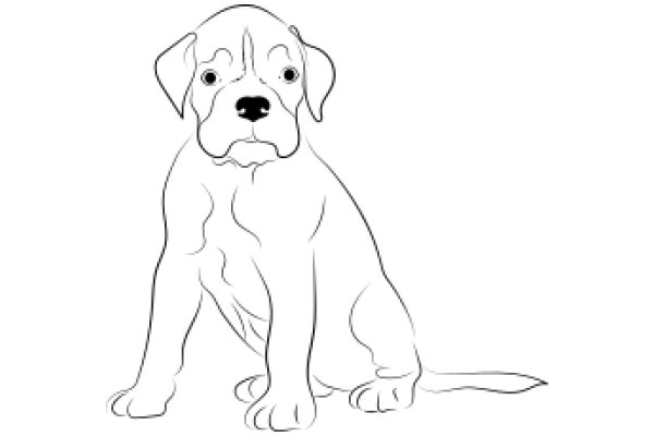 A Puppy's Curiosity: An AI-Drawn Illustration