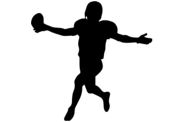 Silhouette of a Football Player in Motion