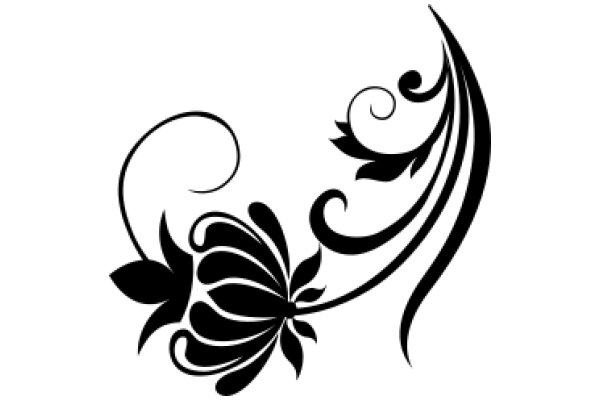 Elegant Black Floral Design