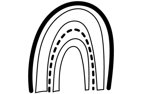 Simplistic Line Art of an Archway