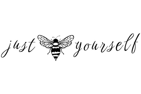 Just Be Yourself: A Motivational Quote with a Bumblebee Design