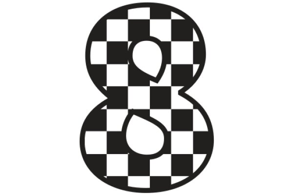 A Checkered Symbol on a White Background