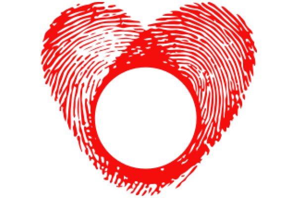 Digital Art: A Red Fingerprint Heart