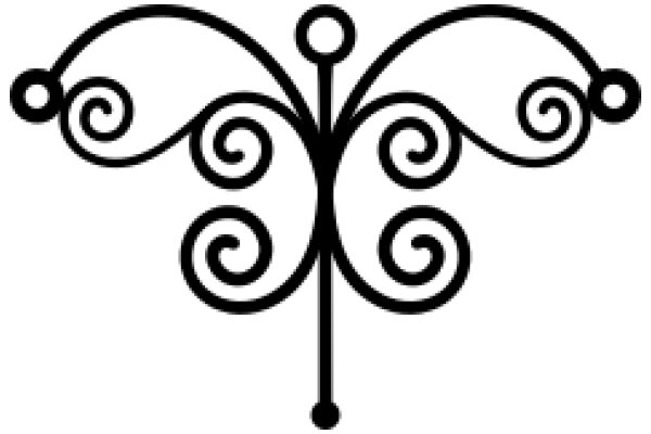 Stylized Black Butterfly Design