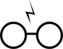 A Simple, Black and White Logo of a Glasses Icon