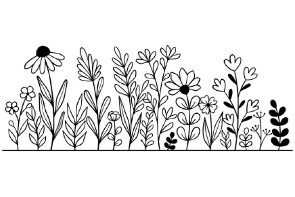 Floral Line Art