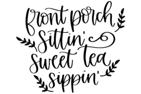 Front Porch Sittin' Sweet Tea Sippin' Sign