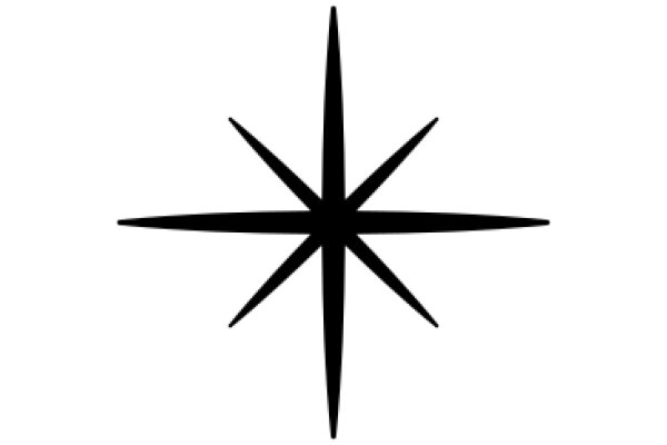 Simplicity in Design: A Black Star on a White Background