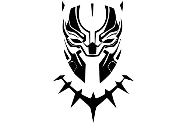 Stylized Mask with Spiky Design and Star-like Patterns