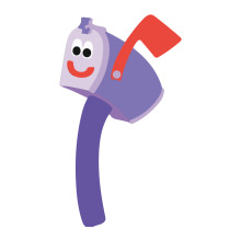 A Friendly AI Assistant with a Purple Hammer