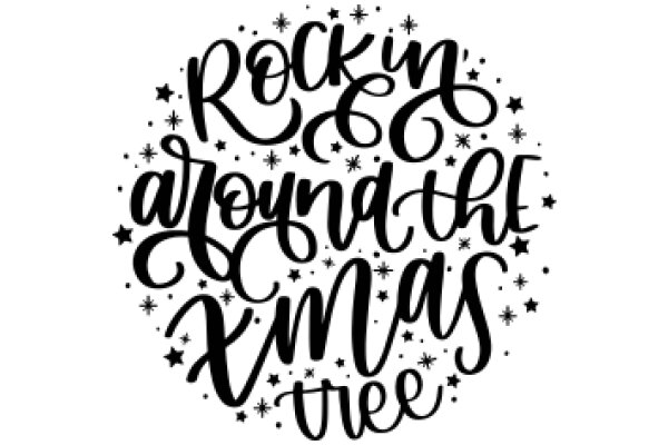 Rockin' Around the Christmas Tree: A Festive Hand-Lettering Design