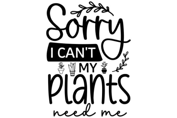 Sorry, I Can't Plant My Plants, I Need Me!