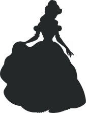 Silhouette of a Victorian-Era Dress