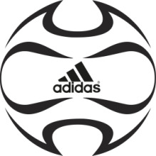 Adidas Logo in a Stylized, Black and White Design