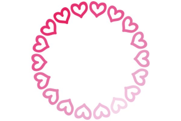 A Circle of Pink Hearts