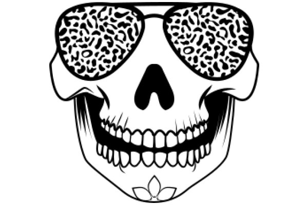 Stylish Skull with Leopard Print Sunglasses