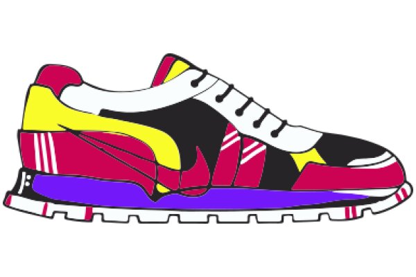 Vibrant and Stylish Sneaker Design with Colorful Accents