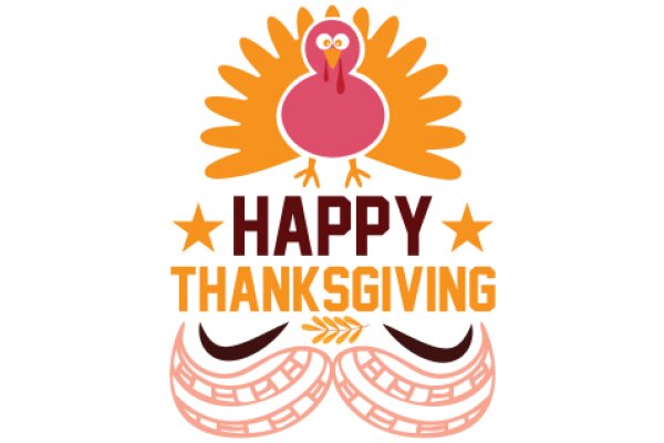 Happy Thanksgiving: A Festive Greeting with a Turkey and a Cornucopia