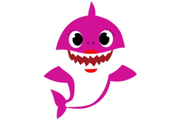 Vibrant and Friendly: A Pink Shark with a Big Smile