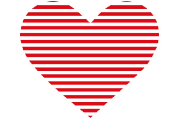 A Striped Red Heart: A Symbol of Love and Friendship