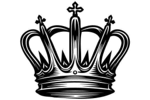 Monochrome Majesty: A Classic Crown Design