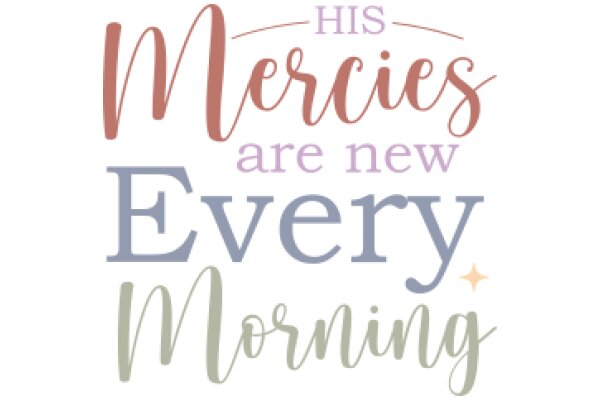 His Mercies Are New Every Morning