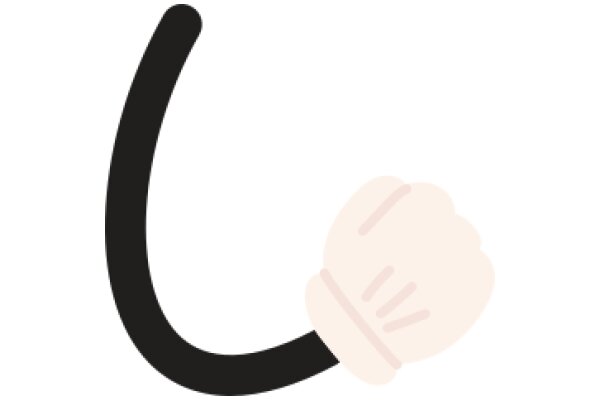 A Simple Line Drawing of a Fist and a Curl