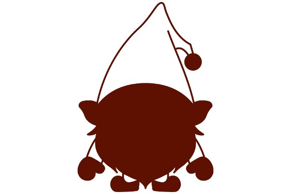 A Whimsical Character: The Brown Gnome with a Hat and Shoes