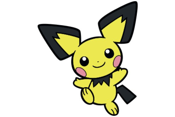 Charming Yellow Pokémon with Big Eyes and Black Ears