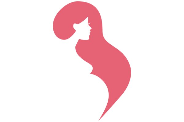 Stylized Pink Silhouette of a Woman's Profile