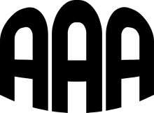 A Simple, Black and White Design of the Letter 'AAA'.