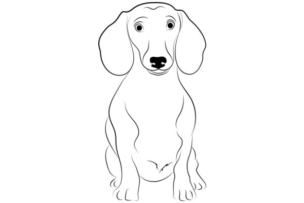 A Line Drawing of a Dog