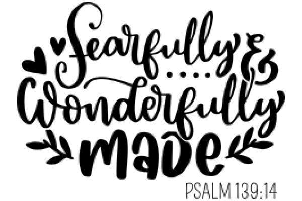 Inspirational Quote Art: 'Seemingly Wonderful Made' with a Bible Verse Reference