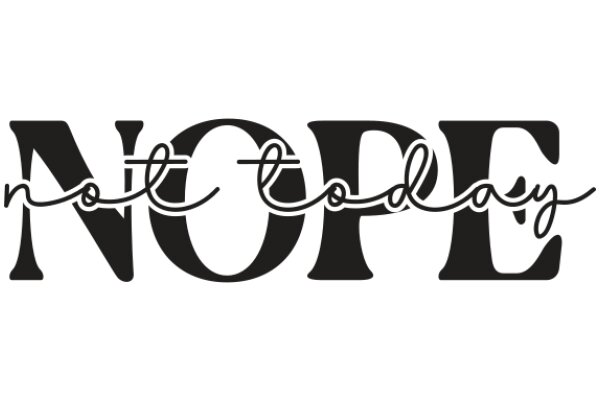 A Graphic Design of the Word 'NOPE' in a Stylized Font