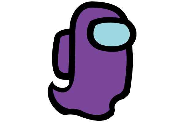 Stylish Purple Character with Glasses