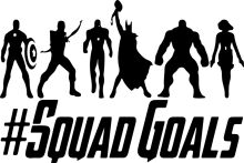 Squad Goals: A Silhouette of Heroes and Villains