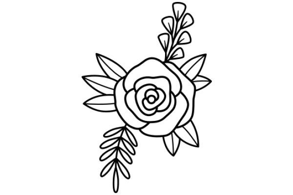 Stylized Flower and Leaf Design