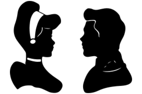 Silhouettes of Two Iconic Characters: A Classic Contrast