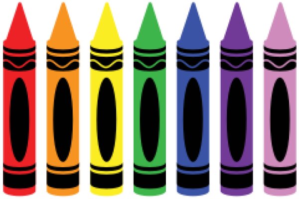 Vibrant Crayons Against a White Background