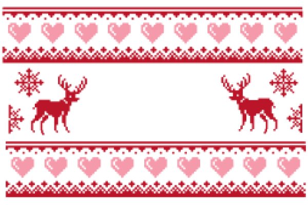 Holiday Decorations: A Festive Christmas Banner with Reindeer and Hearts