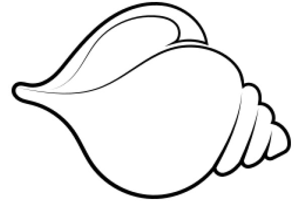 Simplistic Line Art of a Shell