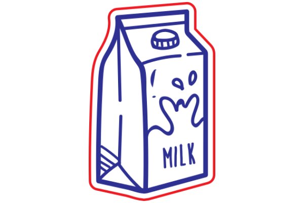 A Cartoon Illustration of a Milk Carton