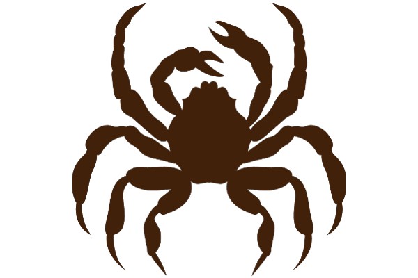 Stylized Brown Lobster Silhouette