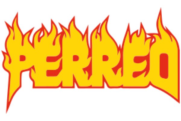 Flaming Text Art: The Word 'Perro' in a Stylized, Burning Font