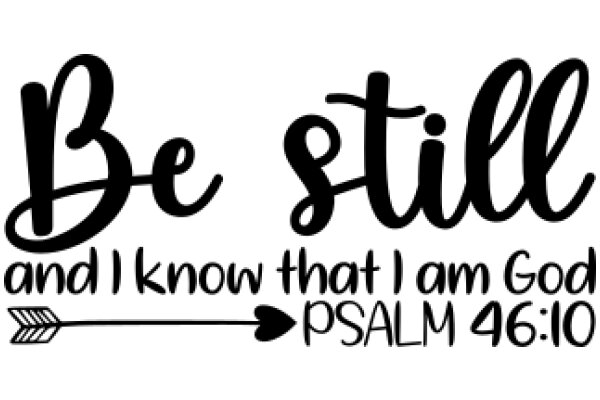 Be Still and Know That I Am God - Psalm 46:10