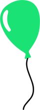 A Simple, Green Balloon Floating in the Air