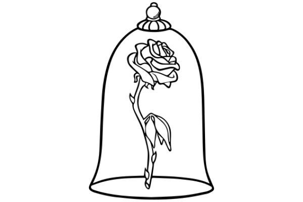 A Rose in a Glass Dome