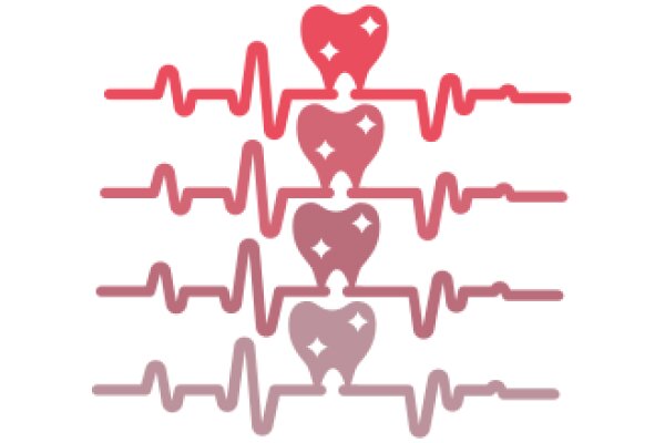 Electrocardiogram with Heart Symbols