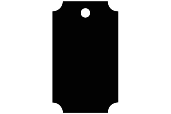 A Solid Black Rectangle with a Round Hole