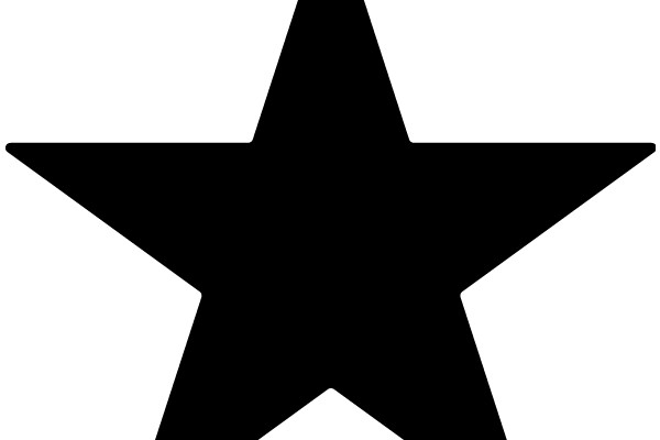 A Solid Black Star on a White Background